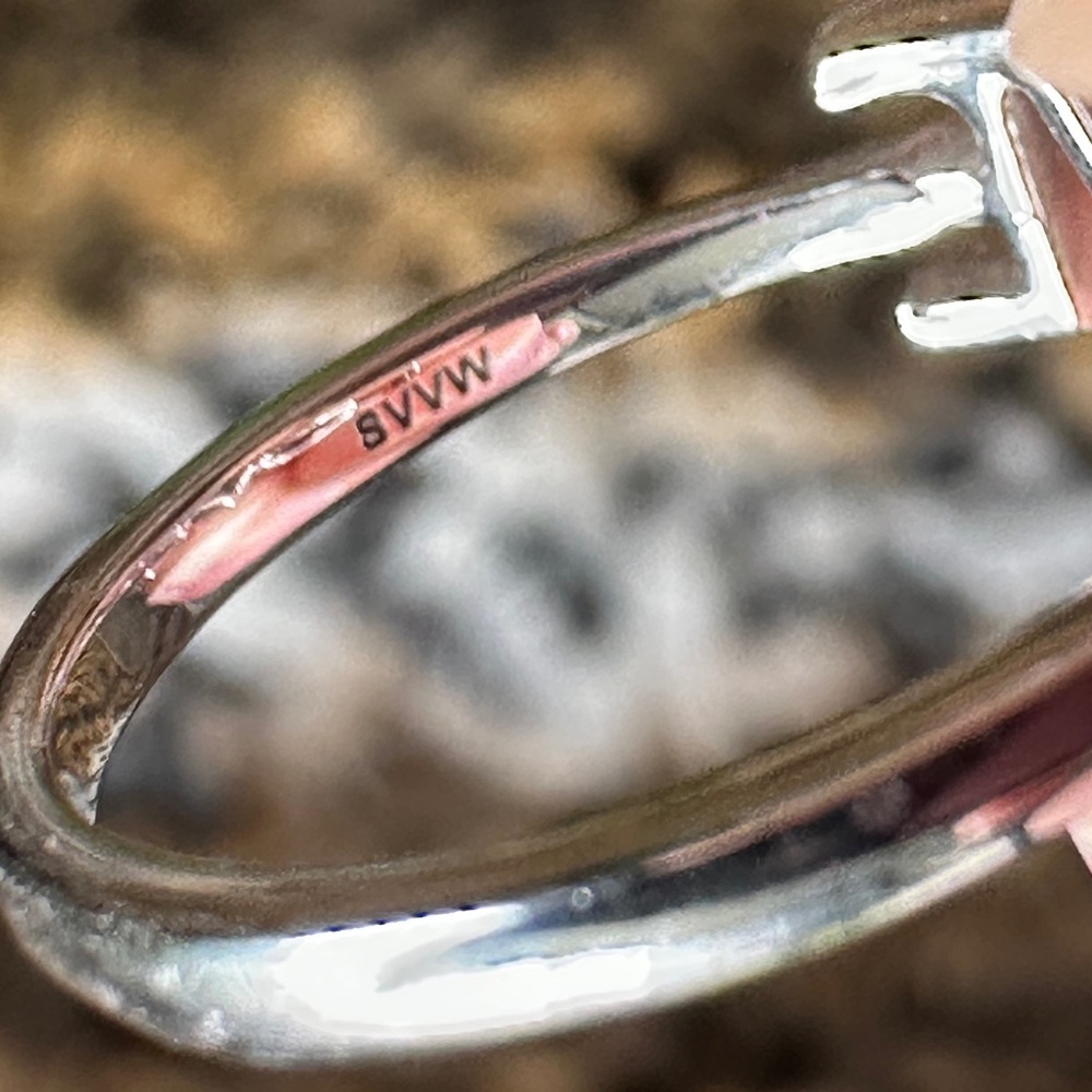 SIMPLY VERA VERA WANG Sterling Silver Diamond LOVE Ring - Picture 9 of 9
